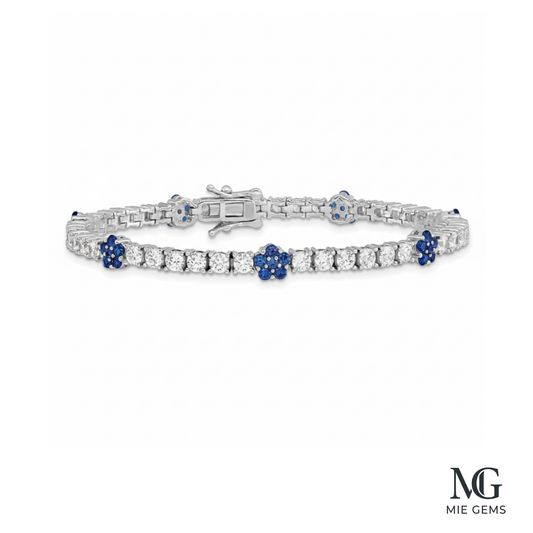 L’Éclat Floral Tennis Bracelet