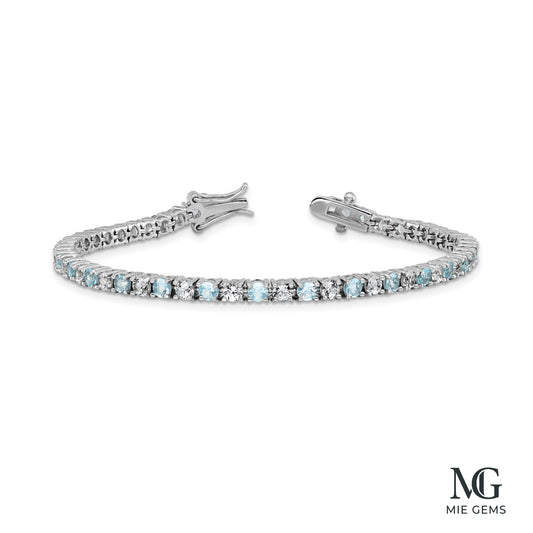 Ciel Bleu Tennis Bracelet
