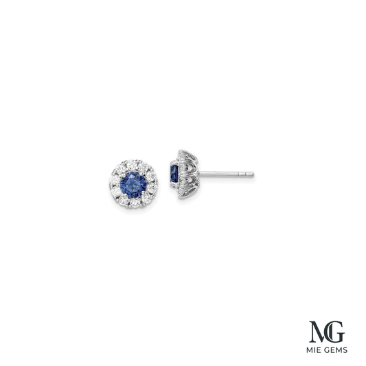 Bleu Celeste Halo Studs