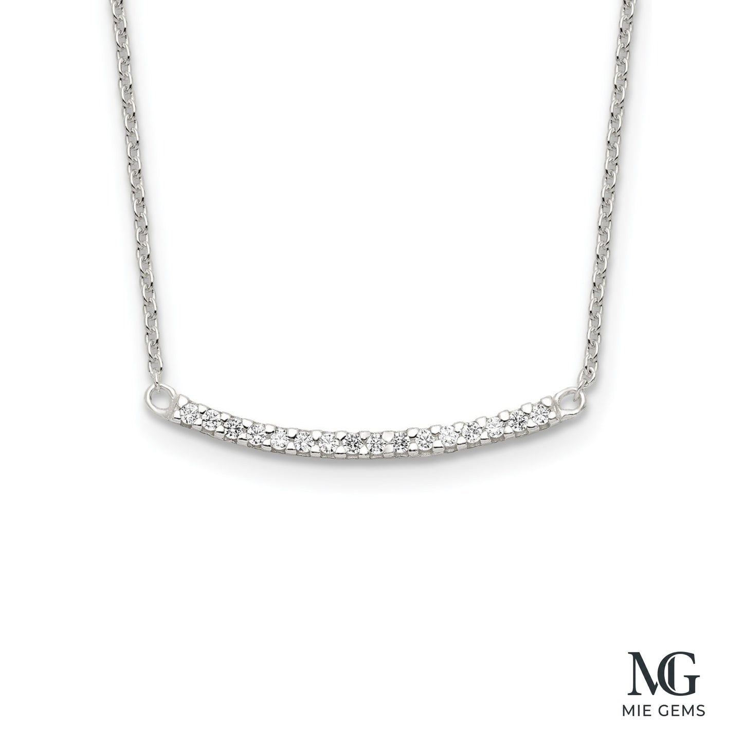 Éclat Silver Bar Necklace