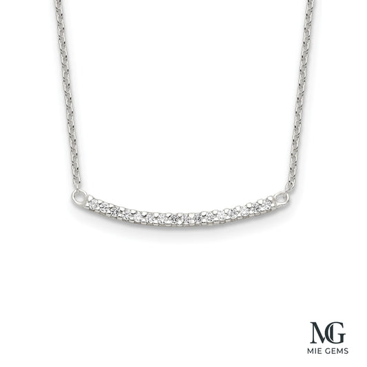 Éclat Silver Bar Necklace