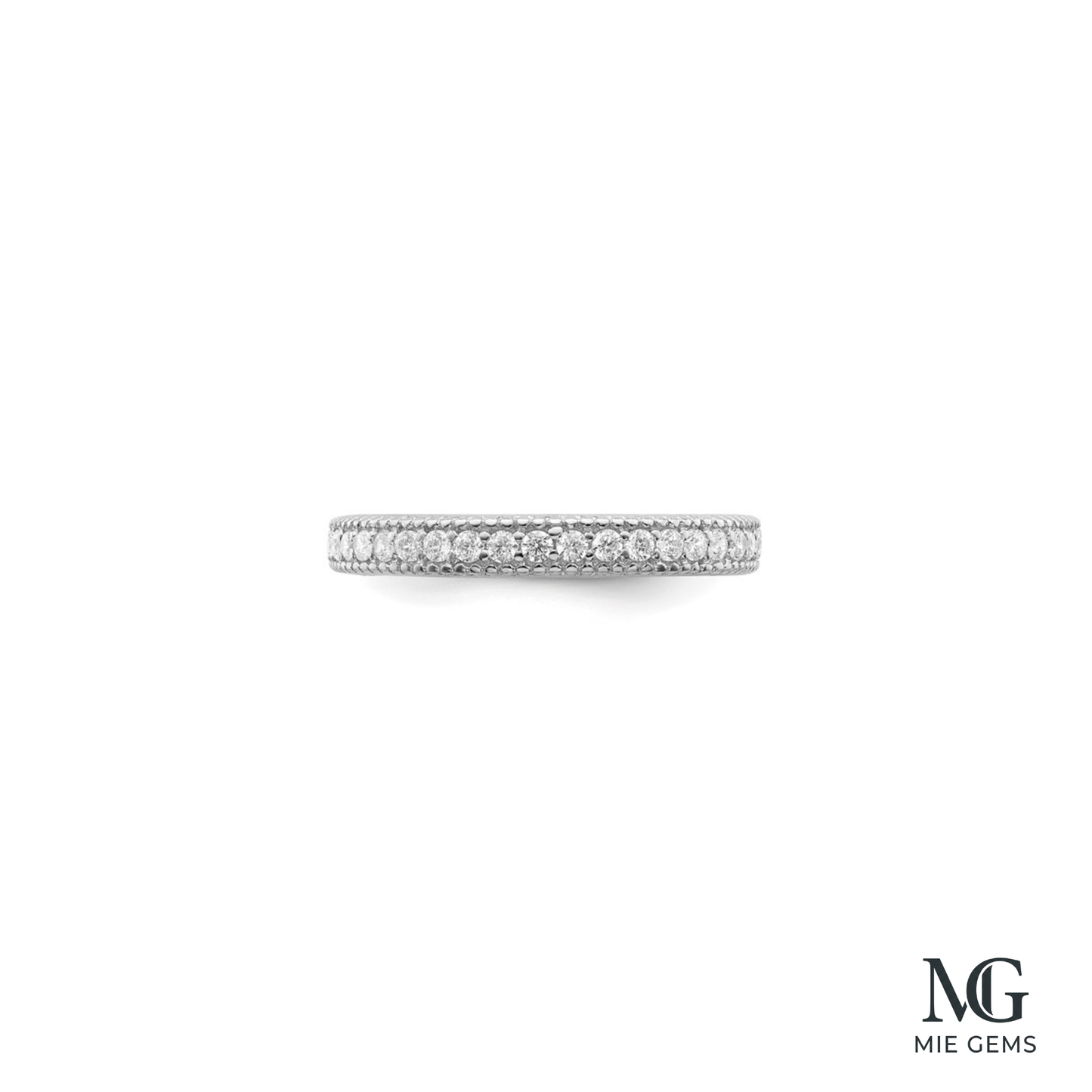 Diamond Milgrain Eternity Band