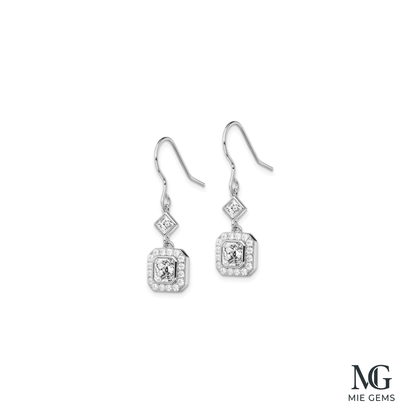 Eclat Square Drop Earrings