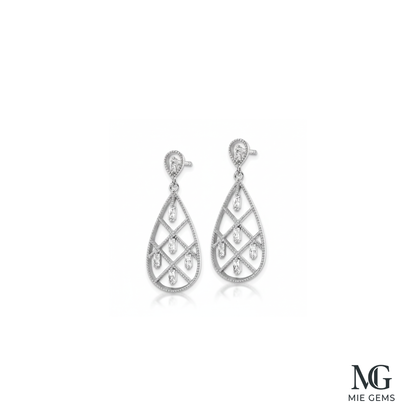 Baguette Teardrop Earrings
