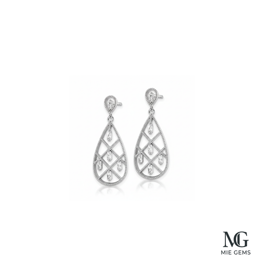 Baguette Teardrop Earrings