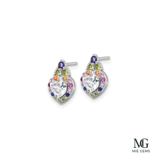 Coeur d'Iris Studs