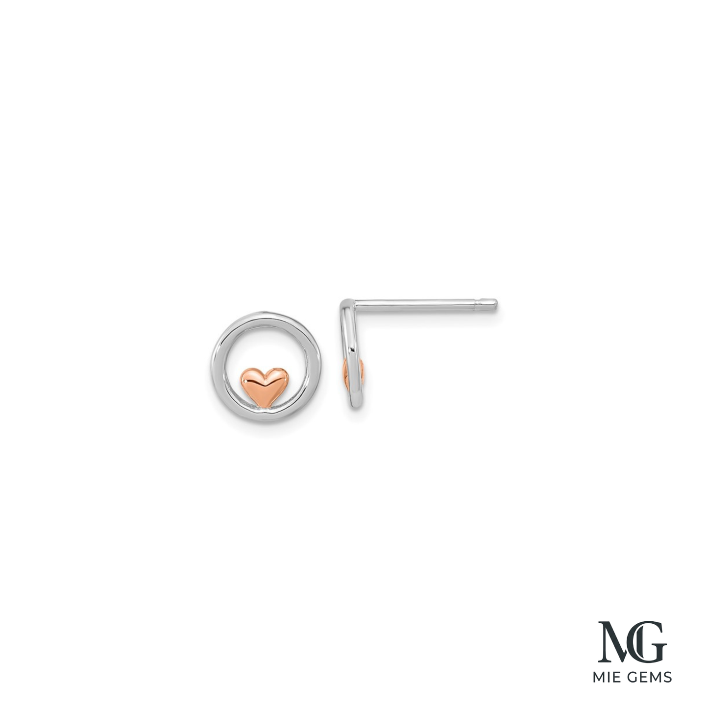 Petit Coeur Circle Studs