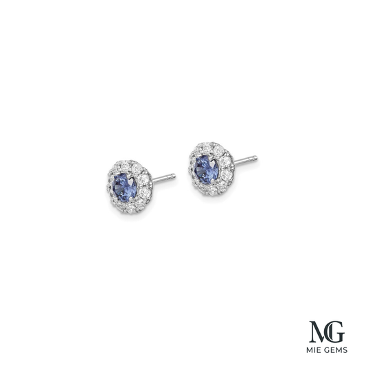 Bleu Celeste Halo Studs