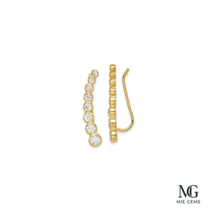 Eclat Gold Ear Climbers