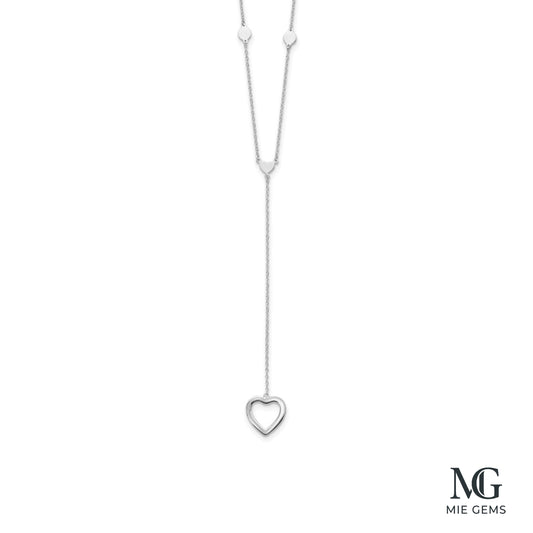 Silver Coeur Lariat
