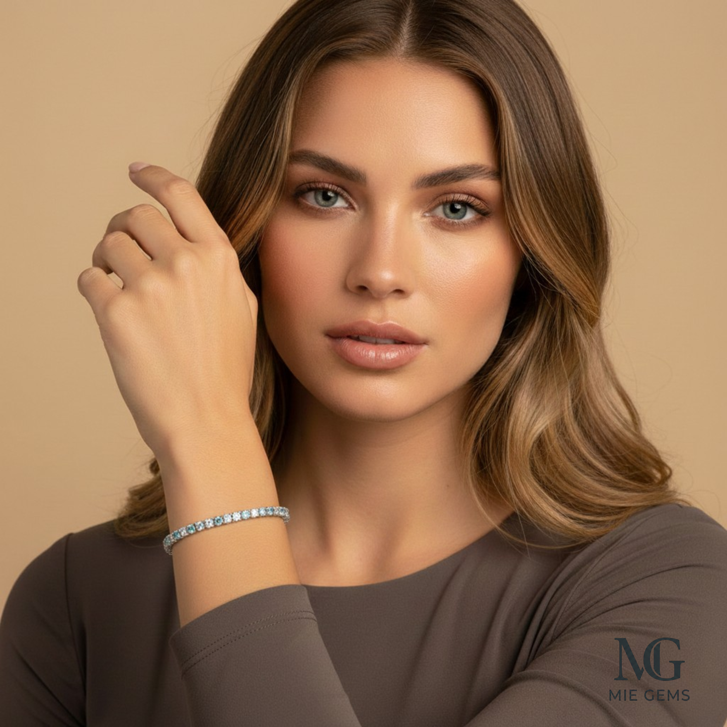 Ciel Bleu Tennis Bracelet