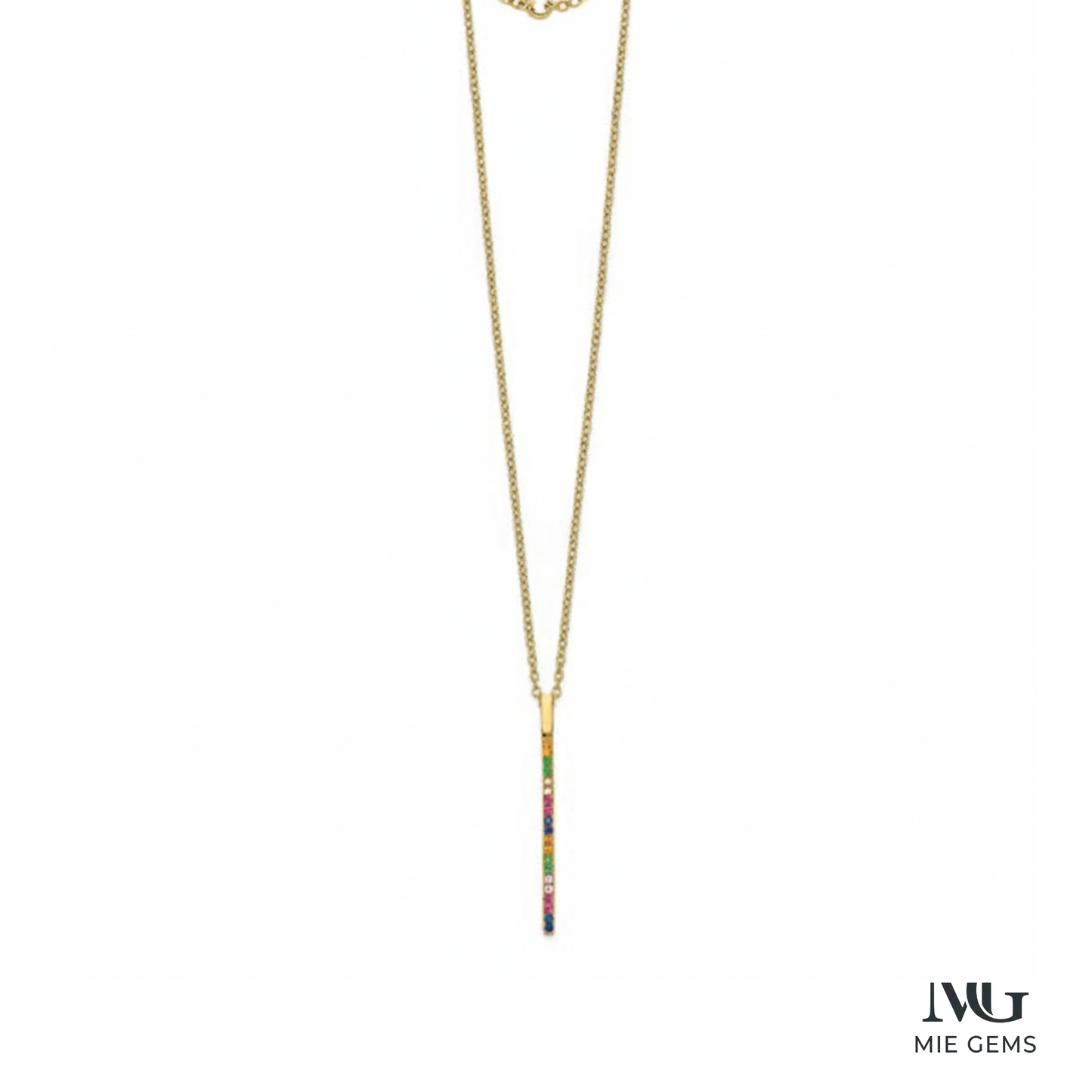 Éclat Rainbow Bar Necklace