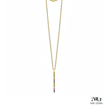 Éclat Rainbow Bar Necklace