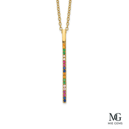 Éclat Rainbow Bar Necklace