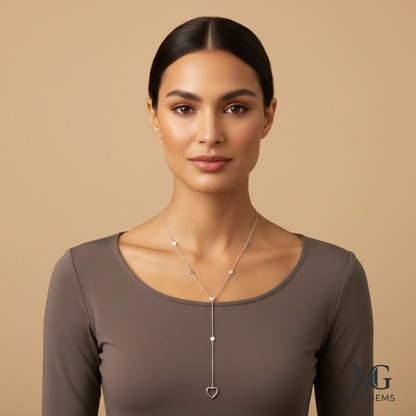 Silver Coeur Lariat