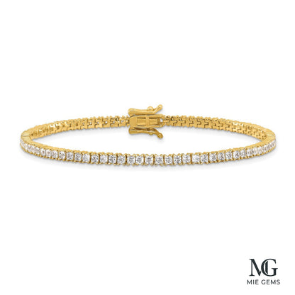 Golden L’Aurore: Princess Cut Tennis Link