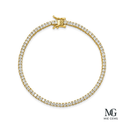 Golden L’Aurore: Princess Cut Tennis Link