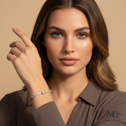 Éclat Rose Tennis Bracelet