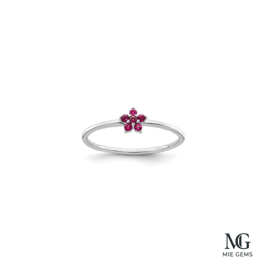 Floral Gem Bague