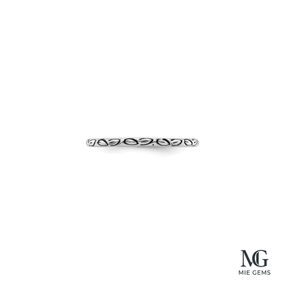 L'Argent Leaf Stacking Band