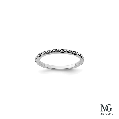 L'Argent Leaf Stacking Band