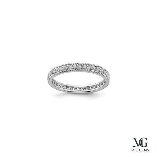 Diamond Milgrain Eternity Band