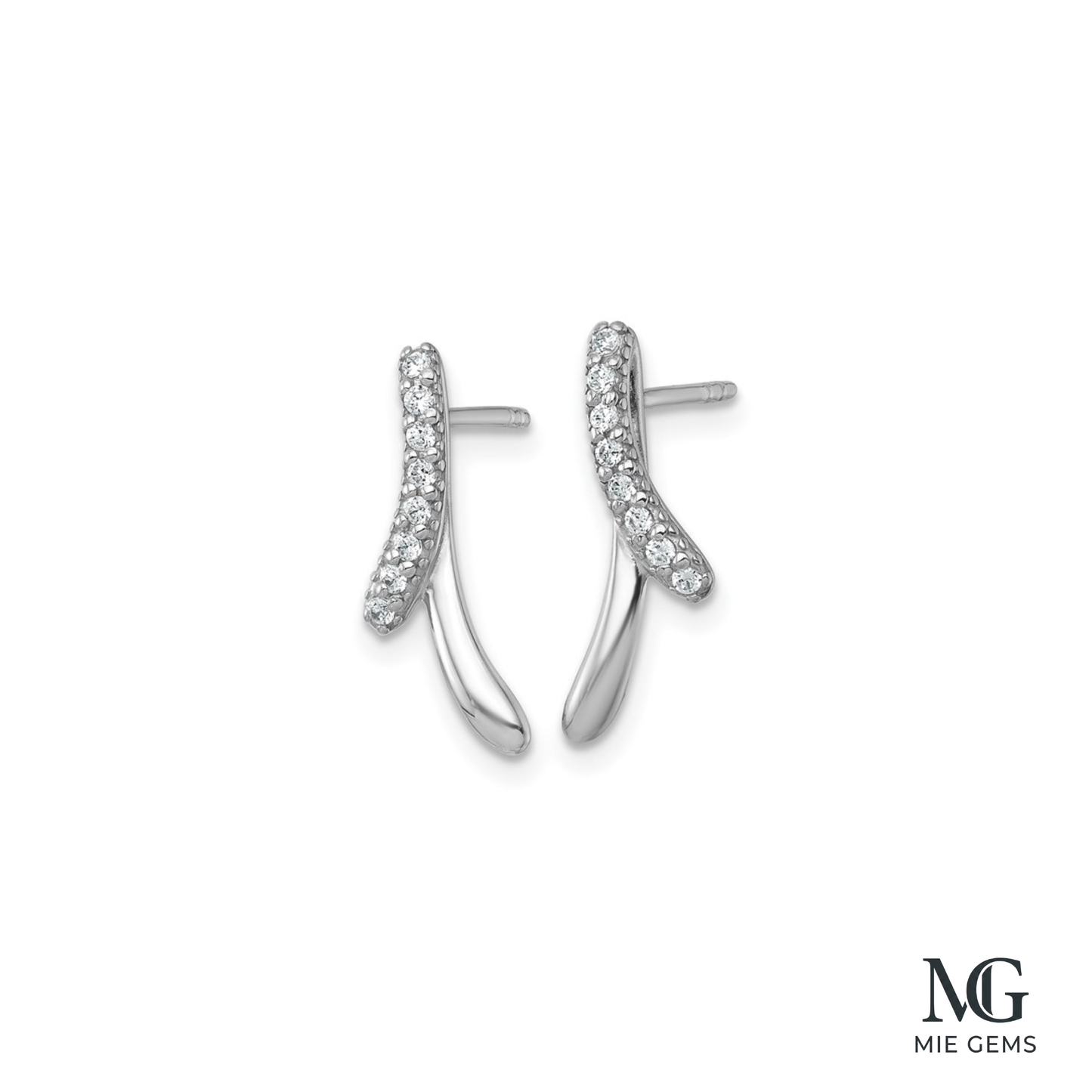 Modern Argent Shimmer Studs