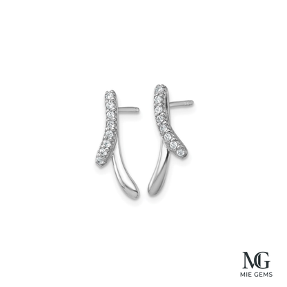 Modern Argent Shimmer Studs