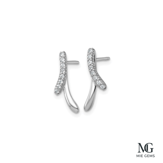 Modern Argent Shimmer Studs