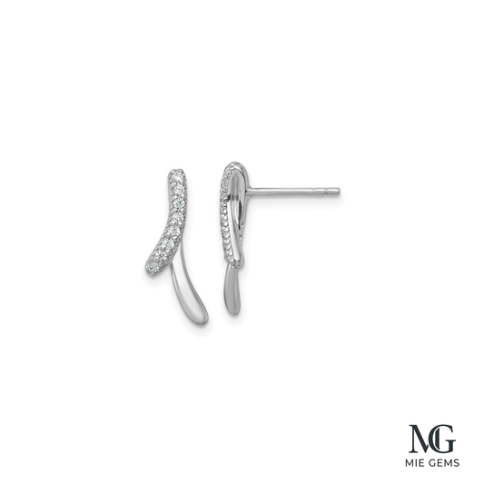 Modern Argent Shimmer Studs