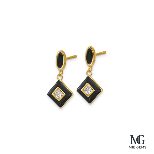 Midnight Éclat Drop Earrings